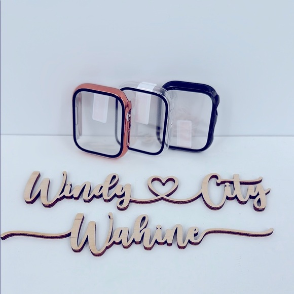 NWT 3 pk Apple Watch Covers/Cases - Black, Rose Gold, Clear - Picture 1 of 7